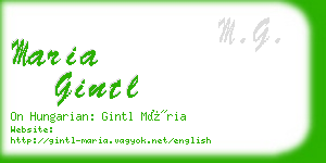 maria gintl business card
